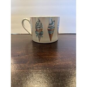 Fig And & Fern Licensed Tiffany & Co Ice Cream Cone Coffee Mug Ceramic Teal NEW